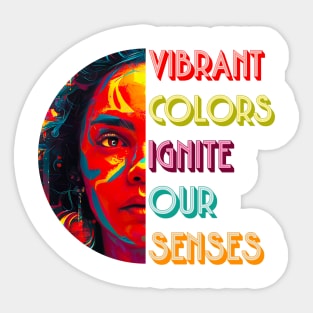 Vibrant Colors Ignite Our Senses Sticker